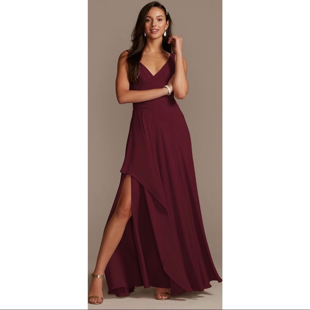 New Long Formal Pleated Bridesmaid/Prom Dress